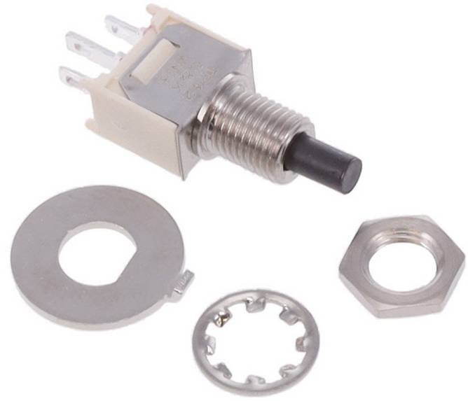 C & K Switches Pushbuttons TP Series taster crna 28 V/DC, 120 V/AC