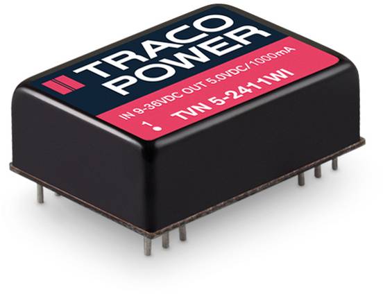 TracoPower DC/DC konvertor, ulaz 24V/DC, izlaz 5V/DC, 1A, 5W, izolacija 1500V/DC, kućište DIL-24