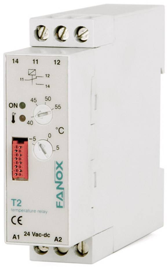 Fanox T2-24 V AC/DC nadzorni relej 24 V/DC, 24 V/AC, 1 CO kontakt