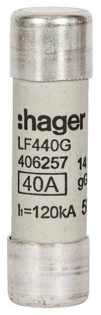 Hager LF440G Size:14x51 mm (prečnik x dužina) 14 mm x 51 mm