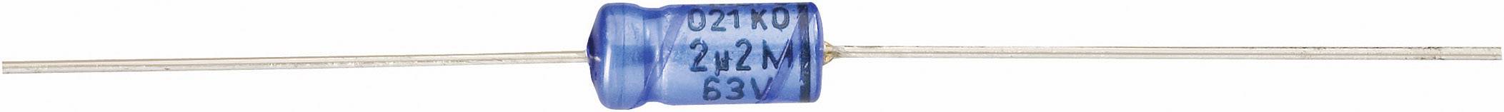 Vishay 2222 021 18222 elektrolitski kondenzator 2200 µF 63 V aksijalna izvedba