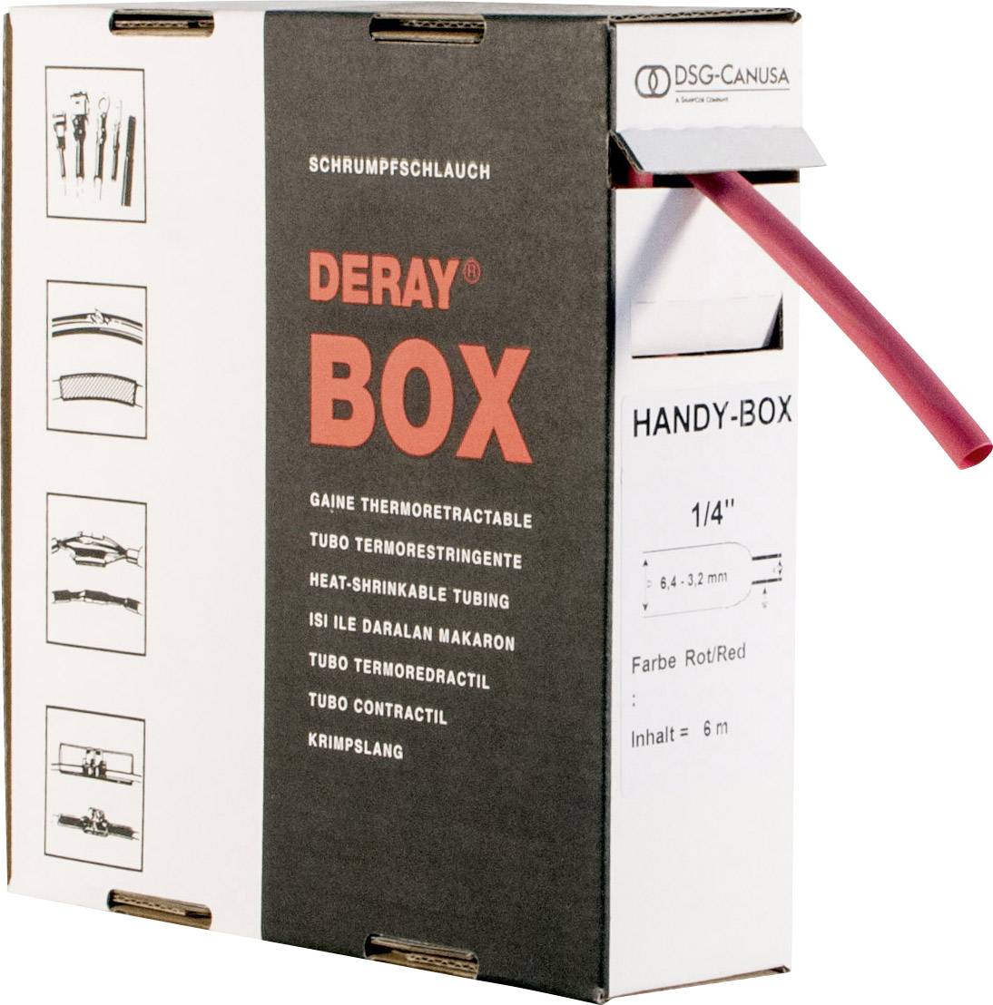 DSG Canusa DERAY-Box termoskupljajuća cev bez lepka crvena 2:1 5 m