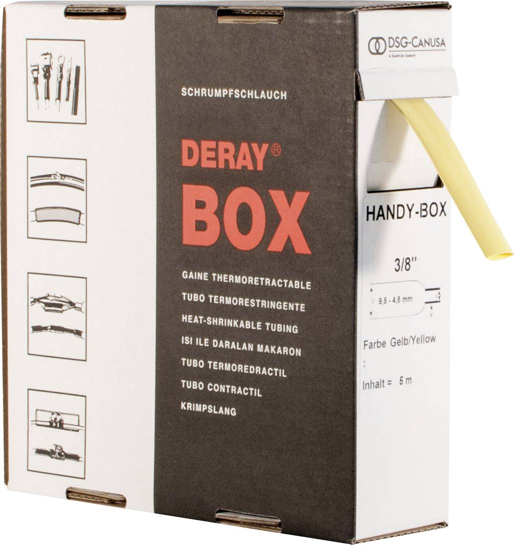 DSG Canusa DERAY-Box termoskupljajuća cev bez lepka žuta 2:1 5 m