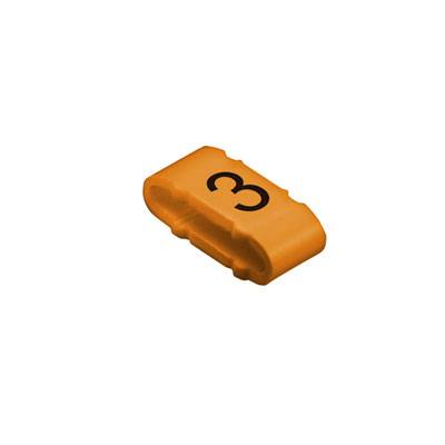 Identifikacioni prsten narandžasta brojevi PVC (pak. 100 kom) 356824