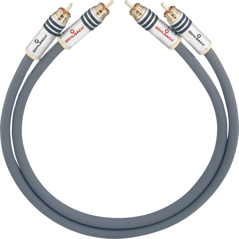cinch audio priključni kabl 1,50 m antracitna muški RCA konektor