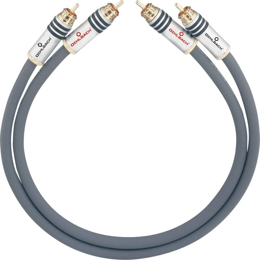 cinch audio priključni kabl 4,00 m antracitna muški RCA konektor