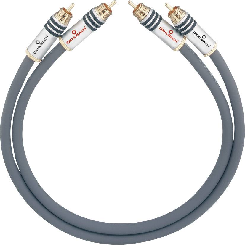 cinch audio priključni kabl 5,00 m antracitna muški RCA konektor