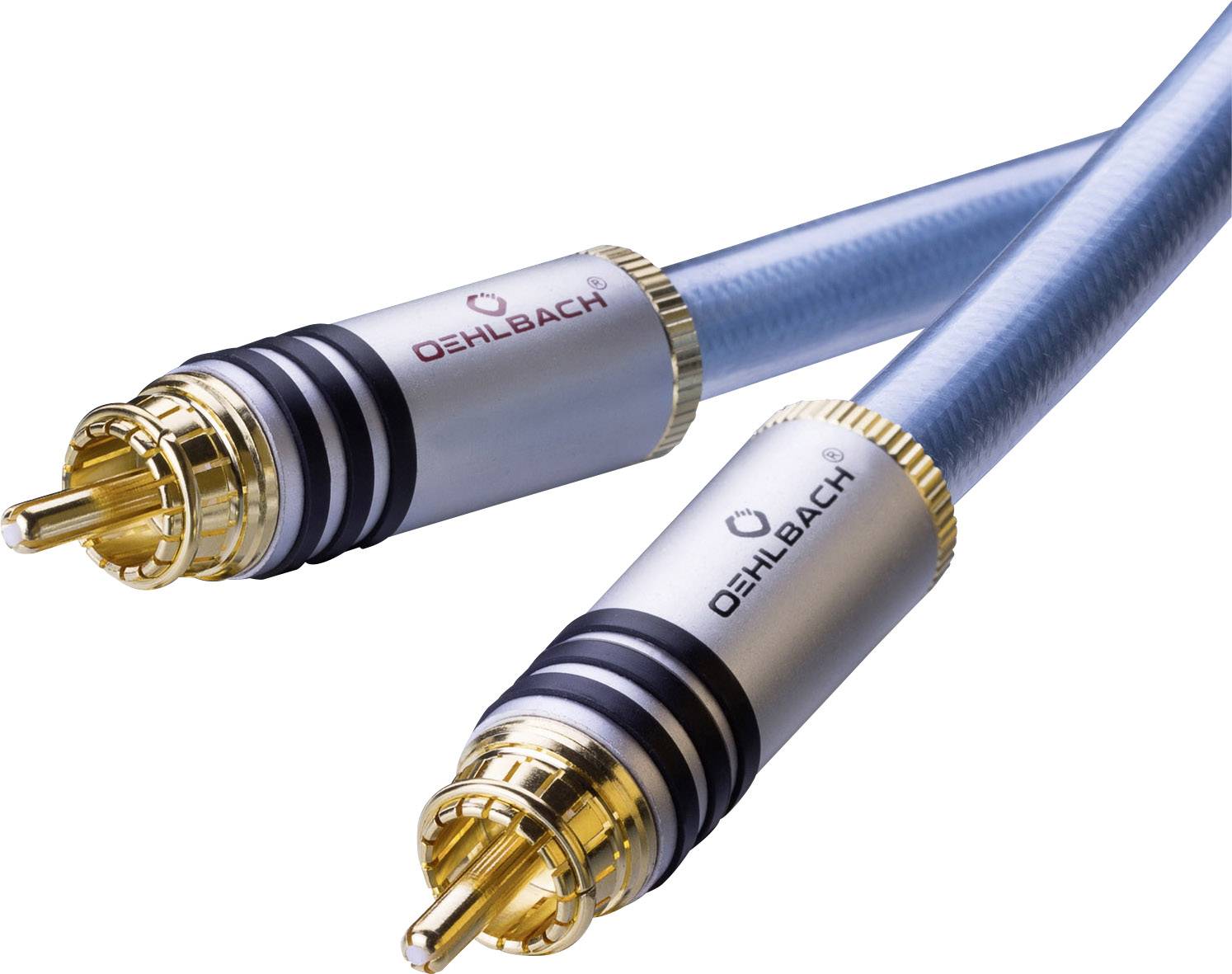 cinch audio priključni kabl 1,25 m plava muški RCA konektor 1402530