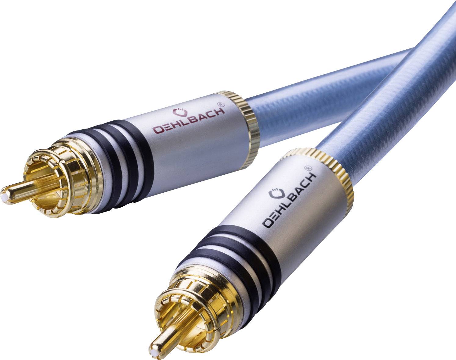 cinch audio priključni kabl 1,00 m plava muški RCA konektor 1402533