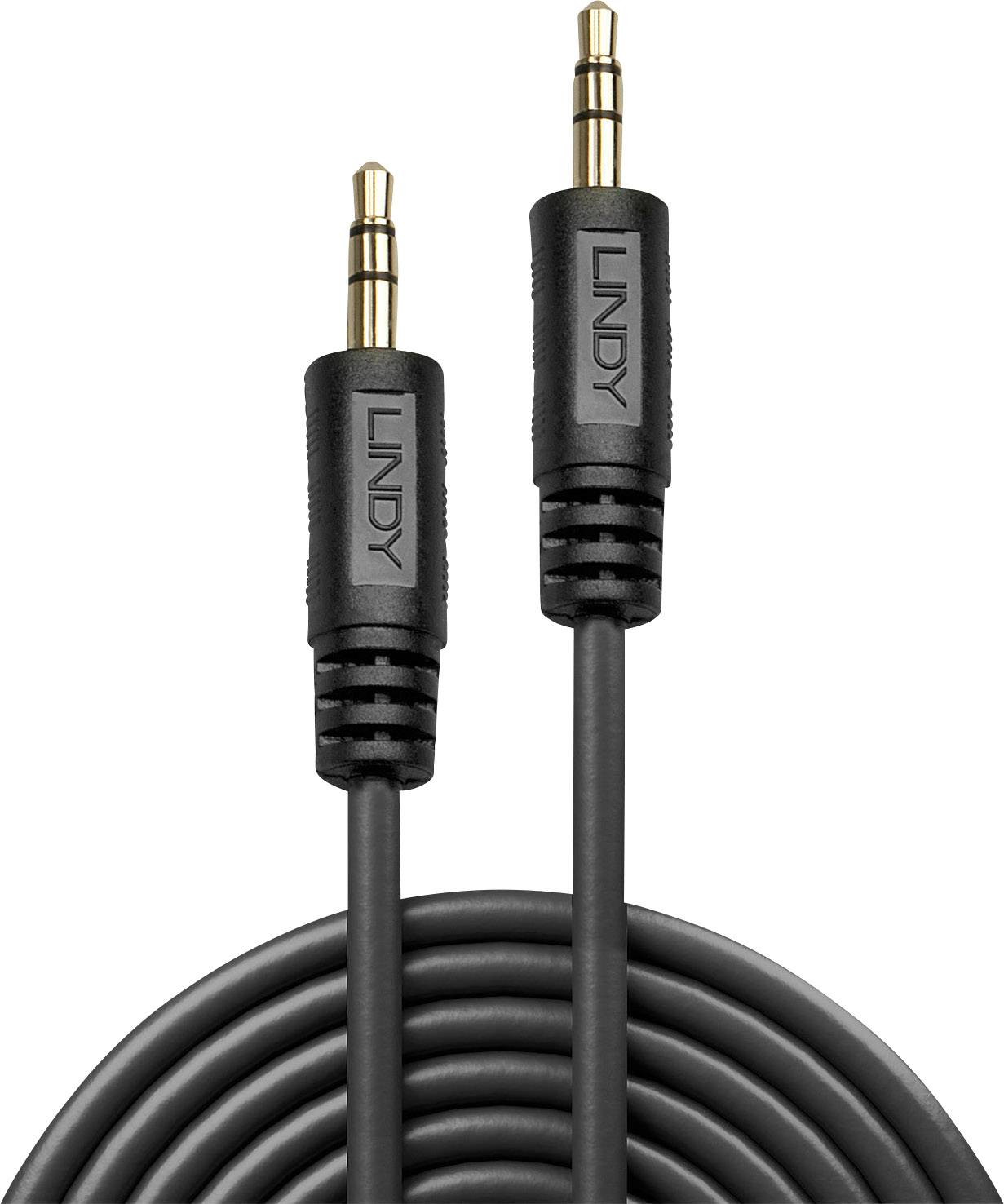 LINDY audio priključni kabl 5,00 m crna klinker