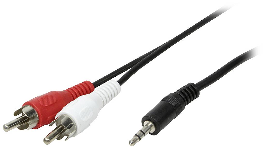 LogiLink audio priključni kabl 1,50 m crna (mat) klinker, RCA