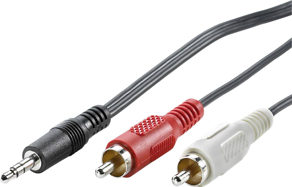 Value audio priključni kabl 1,50 m crna muški RCA konektor