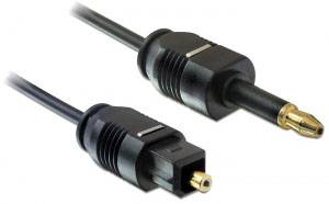 Delock audio priključni kabl 2 m crna muški konektor Toslink (ODT)