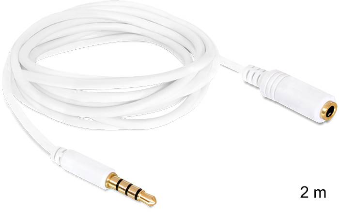 Delock audio priključni kabl 2 m bela klinker