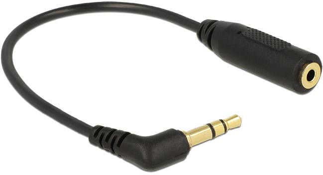 Delock audio priključni kabl 0,17 m crna klinker 3380740