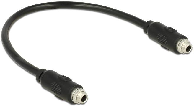 Delock audio priključni kabl 0,25 m crna klinker