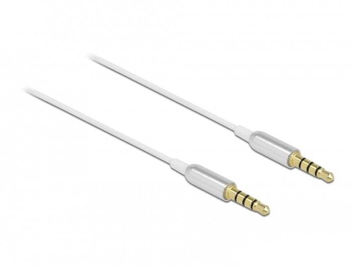 Delock audio priključni kabl 0,5 m srebrna, bela klinker 3383733