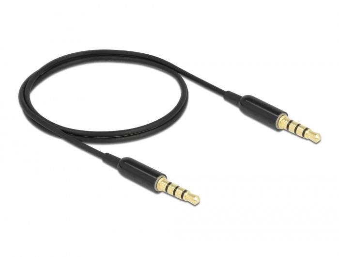 Delock audio priključni kabl 0,5 m crna klinker 3383743