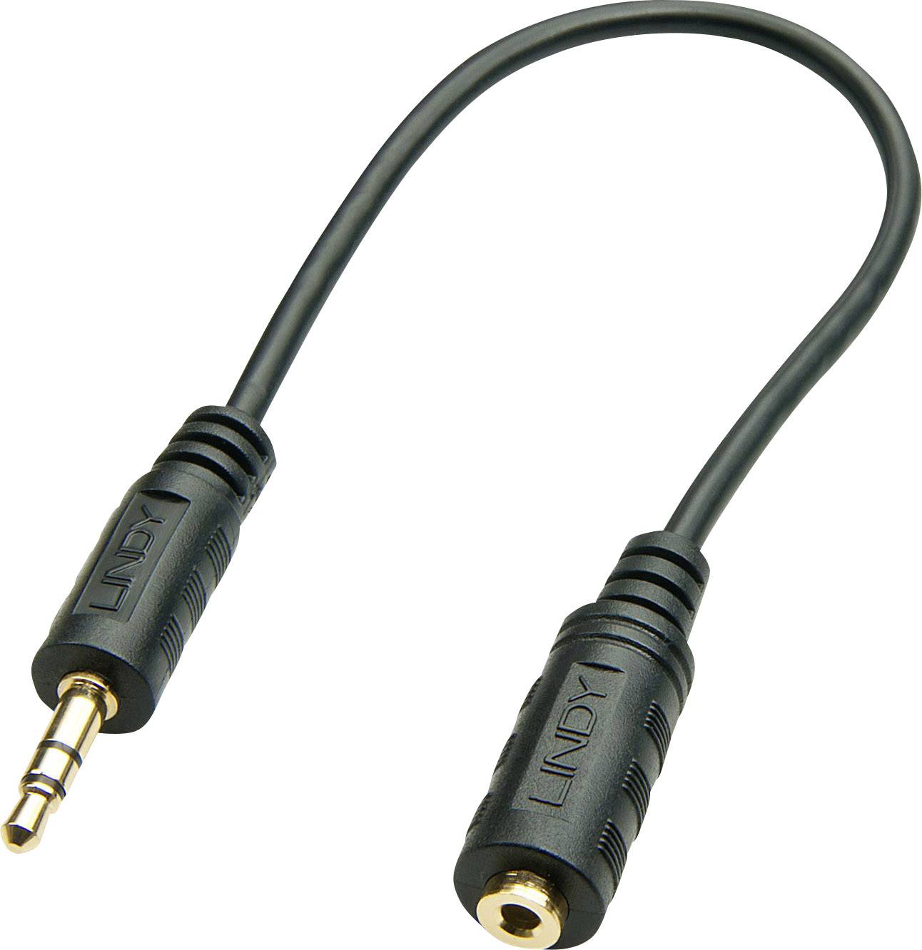 LINDY audio adapterski kabl 20 cm crna klinker