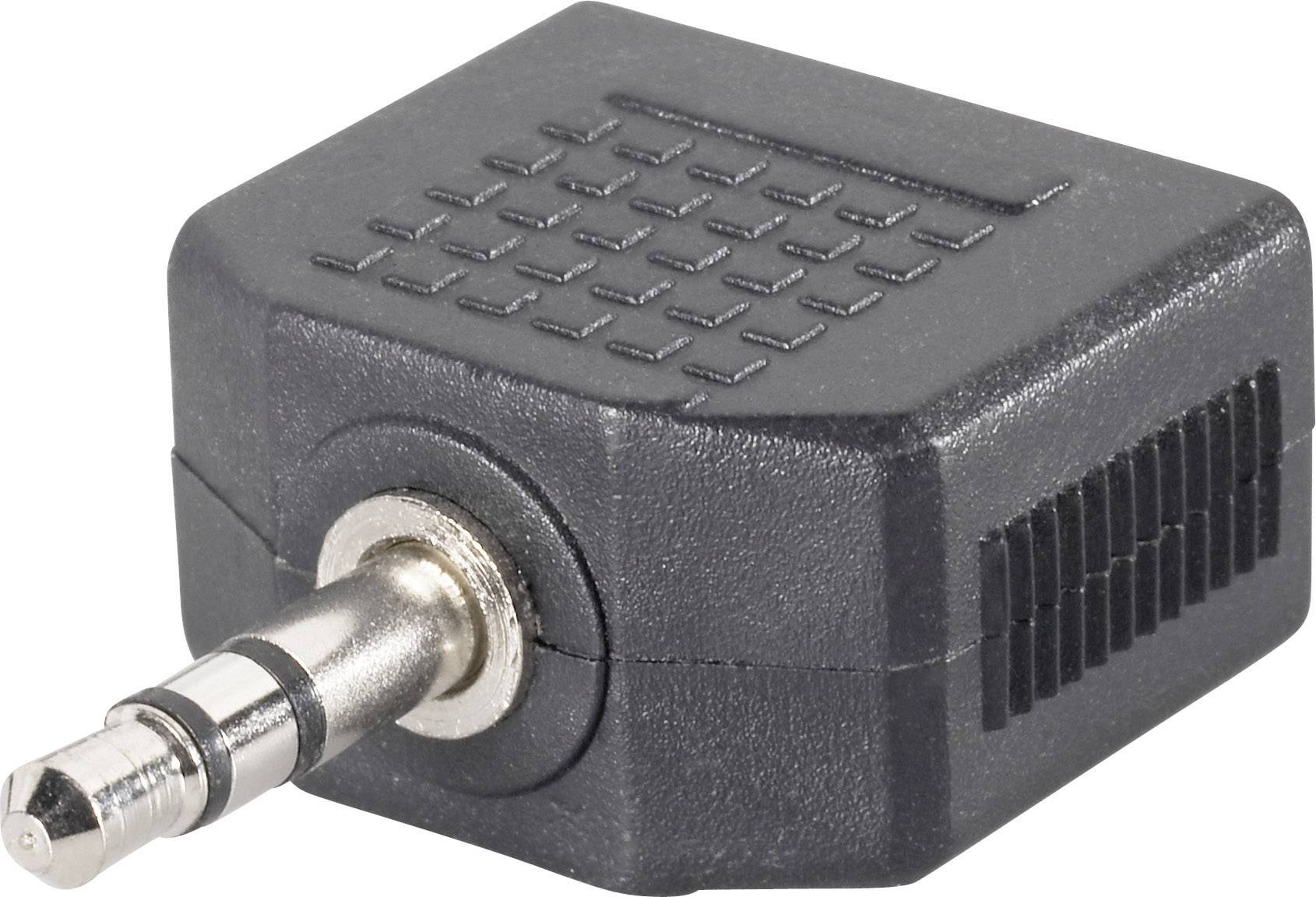 SpeaKa Professional-Audio 3,5mm audio Y-adapter crna klinker 1967561