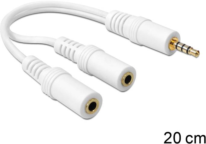 Delock audio adapter 20 cm bela klinker