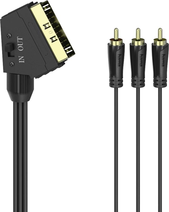 Hama AV priključni kabl 1,5 m crna muški RCA konektor 2475500