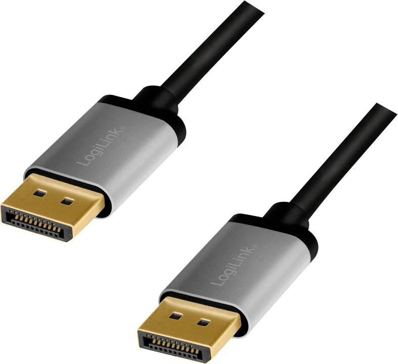 LogiLink DisplayPort AV priključni kabl 1 m crna/siva