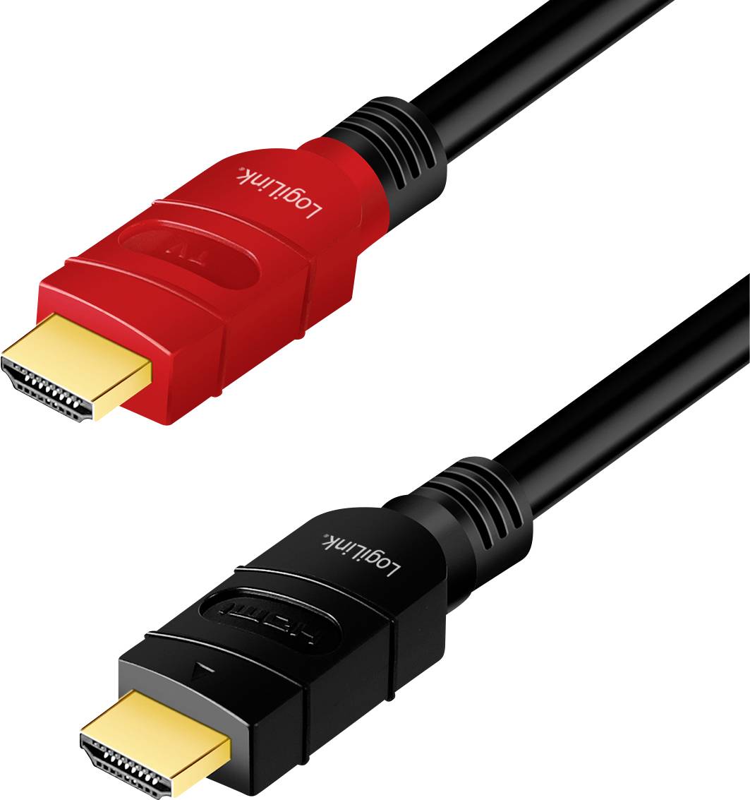 LogiLink HDMI AV priključni kabl 10 m crna muški konektor