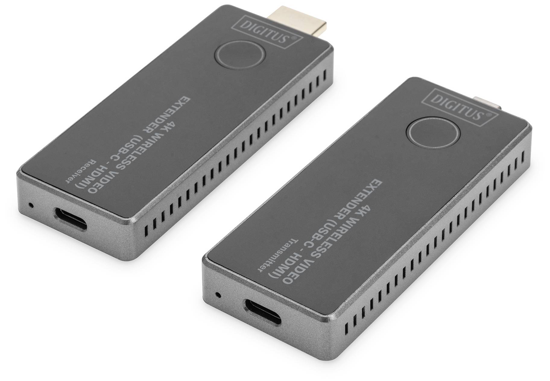 Digitus DS-55324 set za bežični HDMI prenos aluminijum, crna kabl