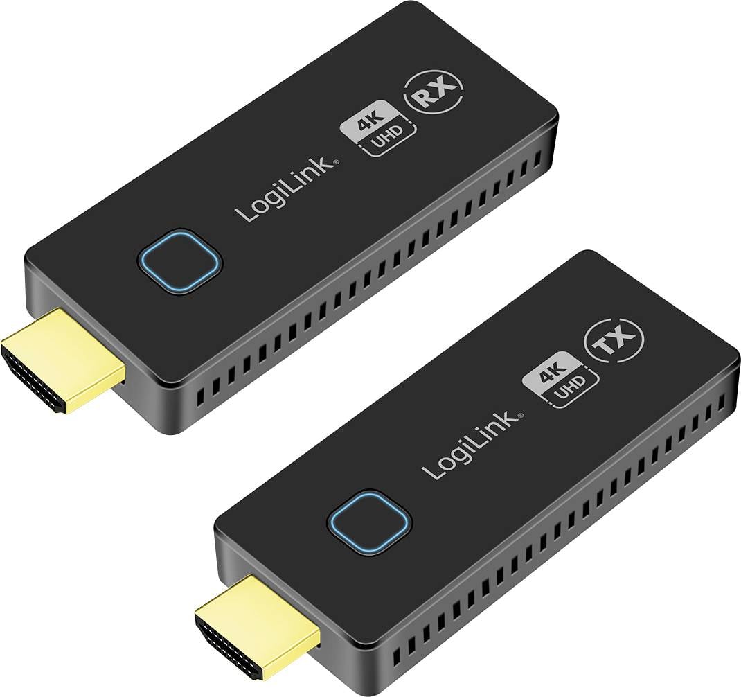 LogiLink set za bežični HDMI prenos crna (D x Š x V) 34 x 13 x 90 mm 34 mm