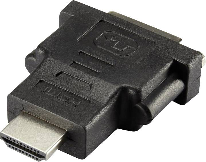 HDMI adapter za monitor crna muški konektor DVI