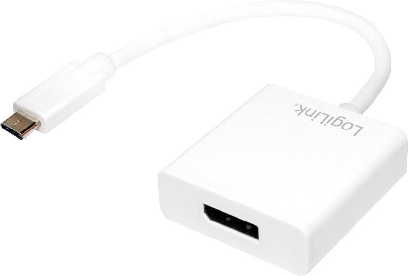 LogiLink adapter za monitor 14,00 cm bela ženski konektor DisplayPort