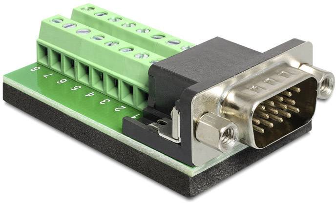 Delock adapter za monitor 0,00 m crna muški konektor VGA