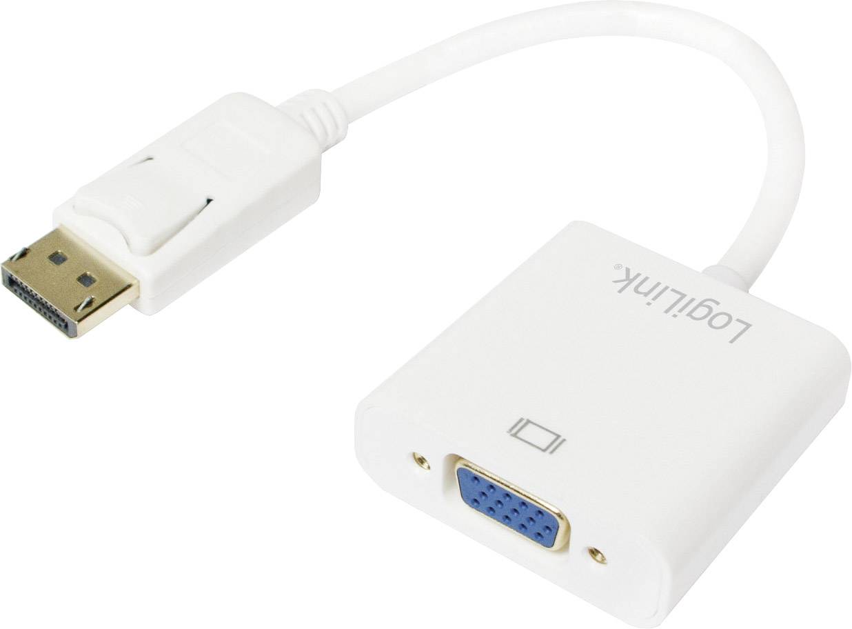 LogiLink adapter za monitor 15,00 cm bela muški konektor DisplayPort 1967752