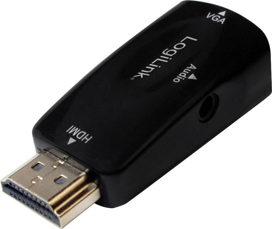 LogiLink adapter za monitor crna muški konektor HDMI ženski VGA