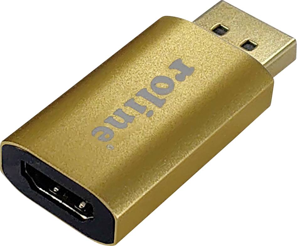Roline adapter za monitor 210 m zlatna (kovinska) muški konektor DisplayPort