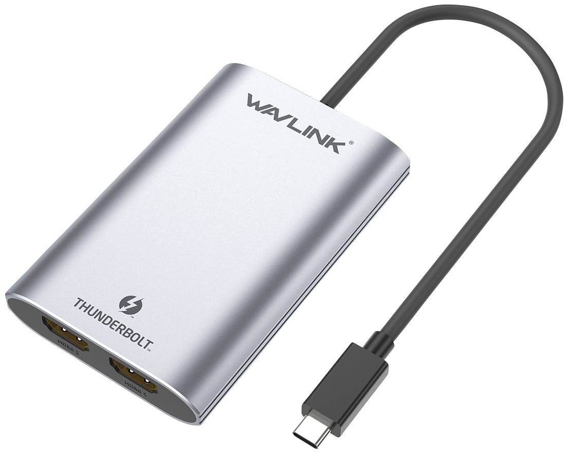 Wavlink WS-UTA02H adapter za monitor 50 cm space siva Thunderbolt