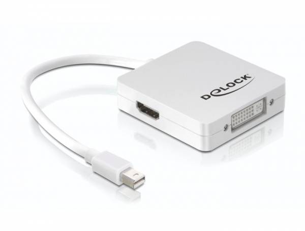 Delock adapter za monitor 0,24 m bela DisplayPort, HDMI, DVI