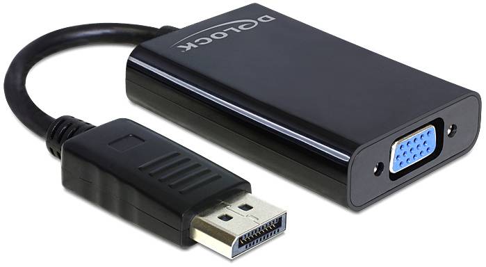 Delock 15-polni adapter za monitor crna ženski konektor DisplayPort VGA