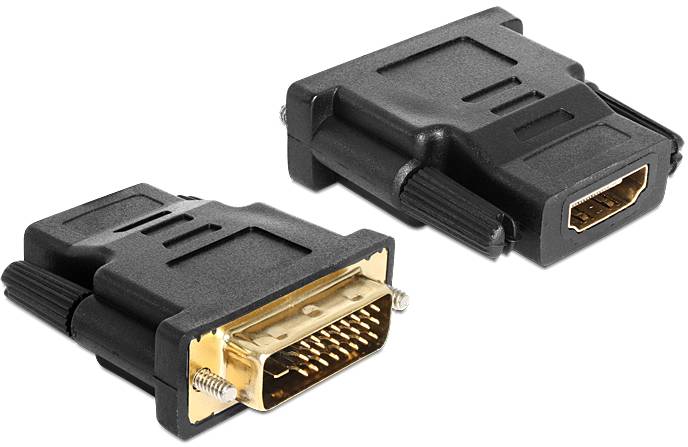 Delock adapter za monitor crna ženski konektor HDMI DVI