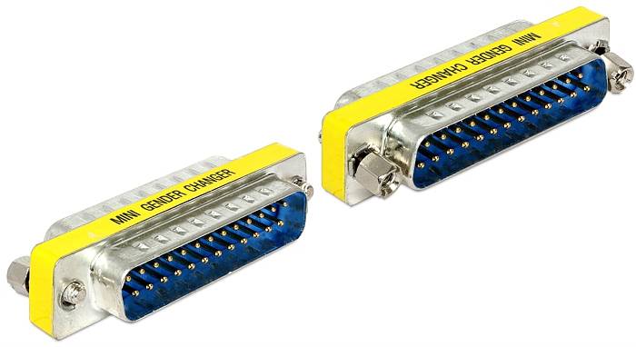 Delock 25-polni adapter za monitor plava, srebrna, žuta VGA