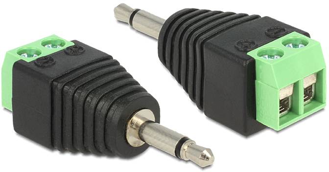 Delock adapter za monitor crna, zelena, srebrna utičnica klinker