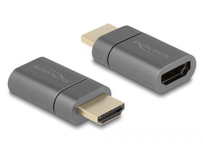Delock adapter za monitor 0,03 m siva muški konektor HDMI