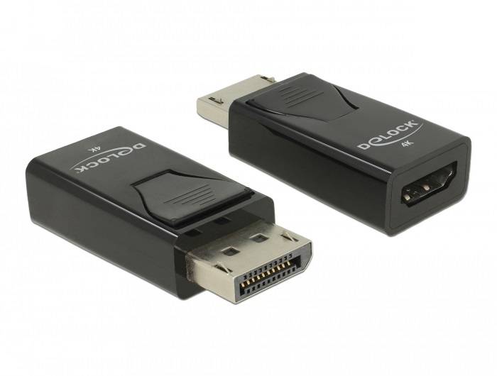 Delock adapter za monitor 0,00 m crna muški konektor DisplayPort