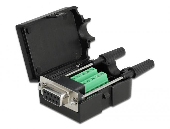 Delock 9-polni adapter za monitor 0 mm crna utičnica