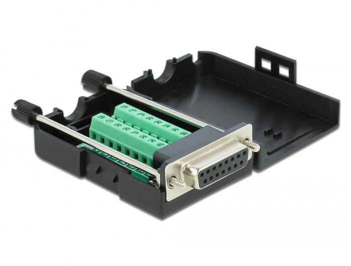 Delock 15-polni adapter za monitor crna utičnica VGA