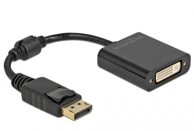 Delock adapter za monitor 0,15 m crna muški konektor DisplayPort