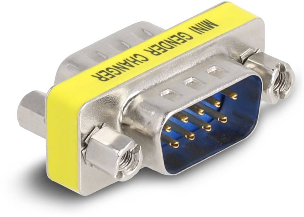 Delock 9-polni adapter za monitor srebrna, žuta 9-polni muški konektor D-Sub VGA