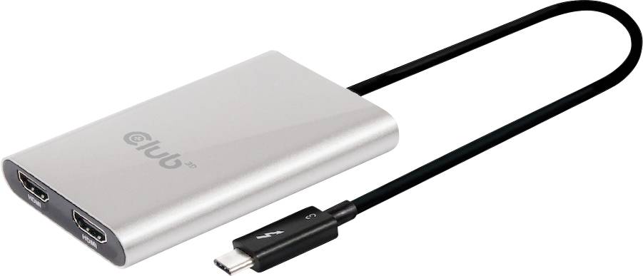 club3D CSV-1574 adapter za monitor 0,27 m siva, crna muški konektor HDMI