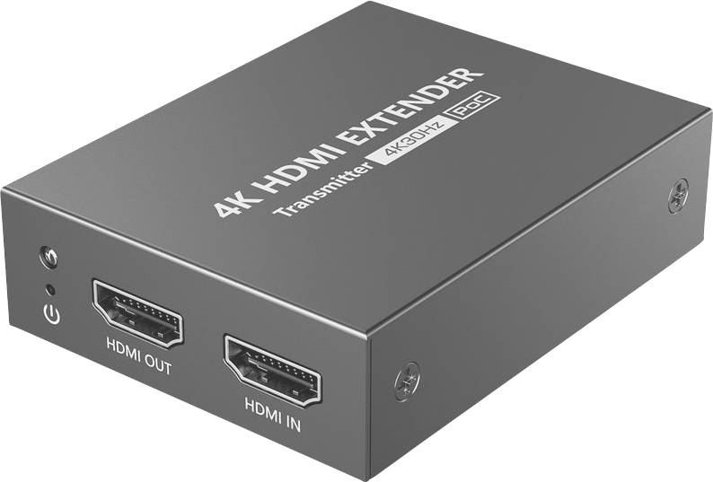 Value komplet HDMI podaljševalnika (sestavljen iz oddajnika i sprejemnika) crna metal